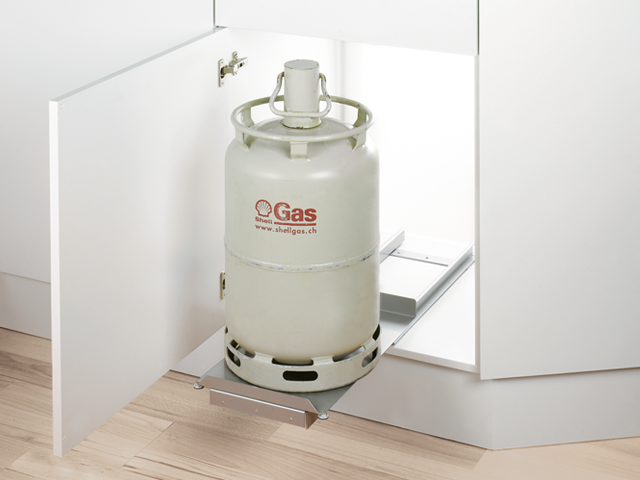 Extension intérieure de la bouteille de gaz